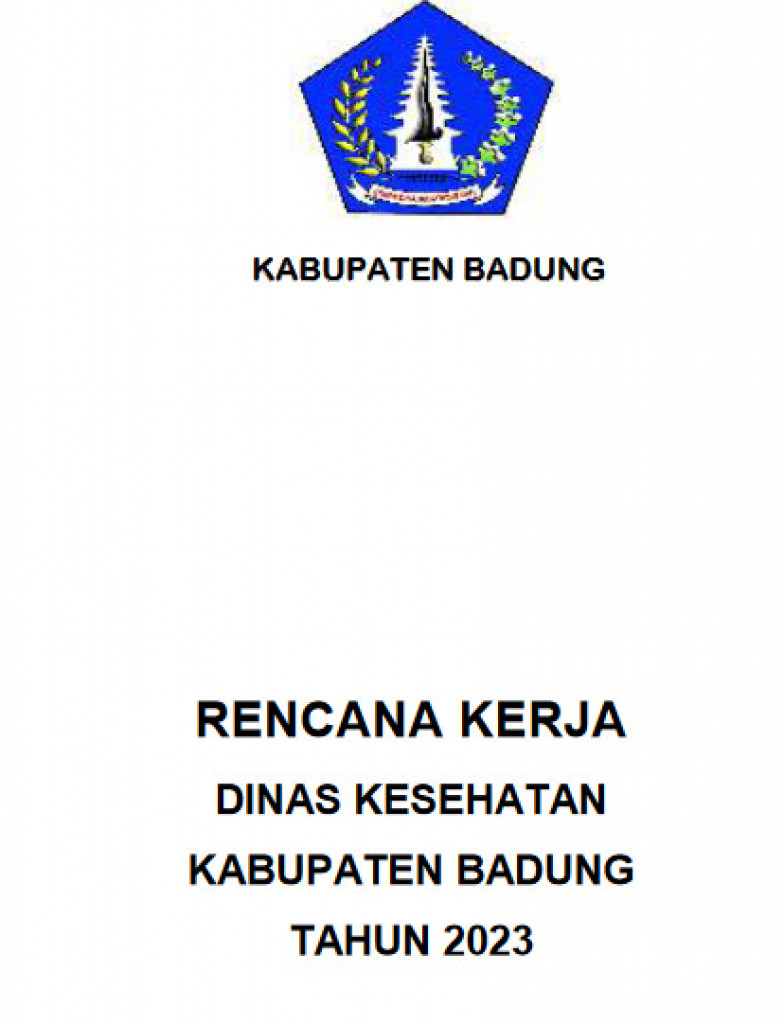 RENCANA KERJA DINAS KESEHATAN KABUPATEN BADUNG TAHUN 2023 | Diskes Badung